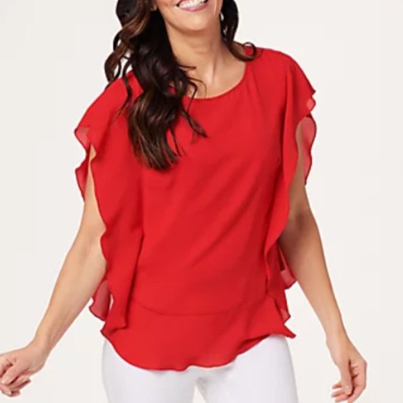 Laurie Felt Tops - Laurie Felt Butterfly Sleeve Blouse 5837